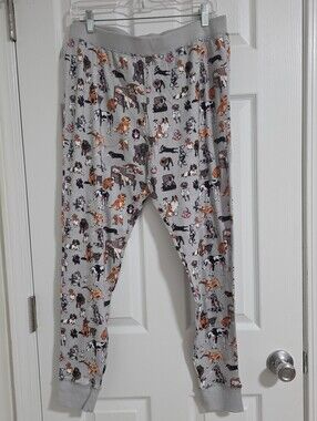 DOG SHOW Ribbed Jogger Pajama Pants Size M Medium Vera Bradley